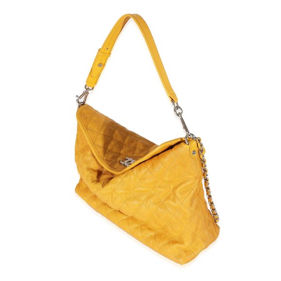 Chanel Yellow Caviar French Riviera Hobo - Picture 2 of 8